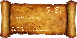 Flesko Endre névjegykártya
